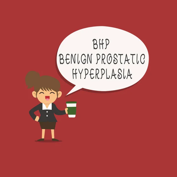 Word writing text bhp benigne Prostatahyperplasie. Geschäftskonzept zur krebsfreien Prostatavergrößerung — Stockfoto