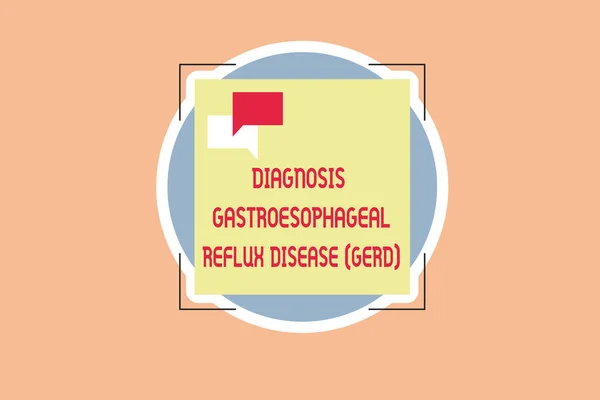Menulis catatan menunjukkan Diagnosis Gastroesophageal Reflux Disease Gerd. Foto bisnis yang menampilkan gangguan pencernaan — Stok Foto