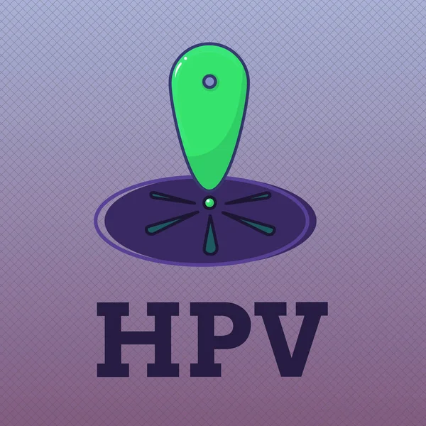 Texto de escritura de palabras Hpv. Concepto de negocio para el grupo de virus que afectan la piel y las membranas húmedas — Foto de Stock