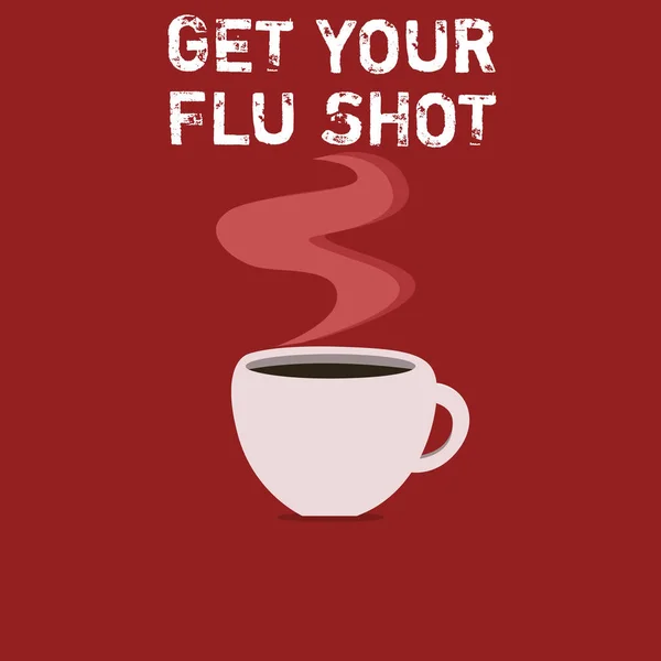 Signe texte montrant Get Your Flu Shot. Photo conceptuelle Acquérir le vaccin pour se protéger contre la grippe — Photo