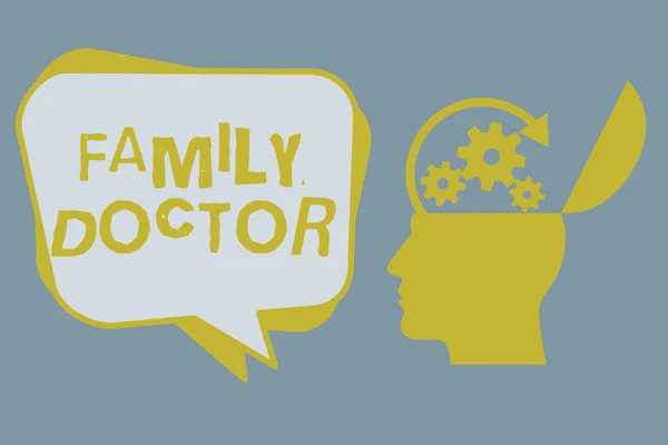 Handwriting text Family Doctor. Concept meaning Provide comprehensive health care for showing of all ages — Stock Photo, Image