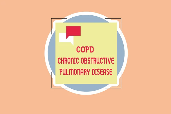 Nota de redacción que muestra la enfermedad pulmonar obstructiva crónica Copd. Foto de negocios mostrando Enfermedad pulmonar Dificultad para respirar — Foto de Stock