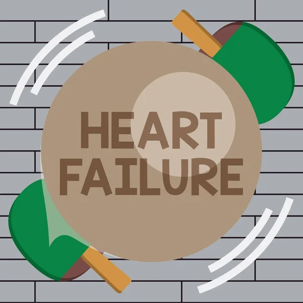 Handwriting text writing Heart Failure. Concept meaning Failure of the heart to function well Unable to pump blood