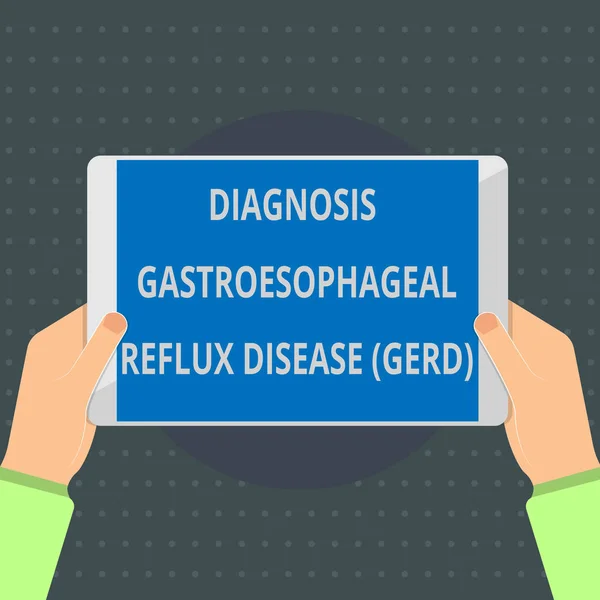 Tanda teks menunjukkan Diagnosis Gastroesophageal Reflux Disease Gerd. Foto konseptual Gangguan pencernaan — Stok Foto