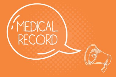 El yazısı metin tıbbi kayıt. Kavram anlamı gösteren bir s hakkında bilgi yazılı sırada sağlık.