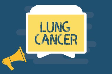 Akciğer kanseri yazma el yazısı metin. Akciğerlerde başlatmak anormal hücrelerin kontrolsüz büyüme anlam kavramı