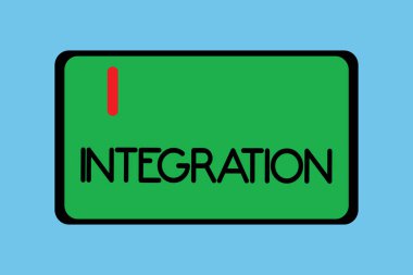 Entegrasyon yazma el yazısı metin. Eylem veya işlemin ayrılmaz bir duyarlılık bulgusu entegre anlam kavramı