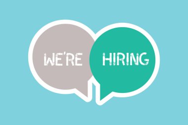 Gösterilen biz re işe Not yazma. İş vacancy insan gücü yoklama Recruiting mevcut konum vitrine iş fotoğraf