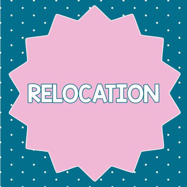 Tehcir gösterilen metin işareti. Kavramsal fotoğraf yeni bir yere taşıma ve ev ya da iş kurma eylem