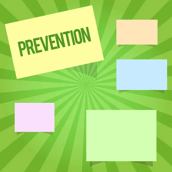 Escrita à mão escrita de texto Prevenção. Conceito significado Impedir que algo aconteça Proteção à Saúde — Fotografia de Stock