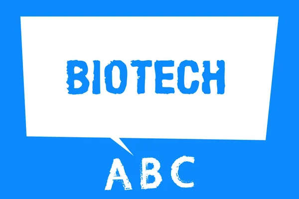 Tekst teken weergegeven: Biotech. Conceptuele foto Study Analysis biologische processen genetische manipulatie wetenschap — Stockfoto
