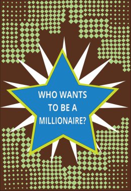 Kavramsal el bir milyoner soru olmak isteyen gösterilen yazma. İş fotoğraf metin servet garantili para oyunu