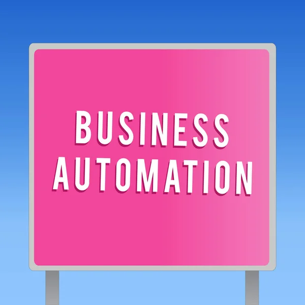 Signo de texto que muestra la automatización empresarial. Foto conceptual para la Transformación Digital Optimizada para la Simplicidad — Foto de Stock