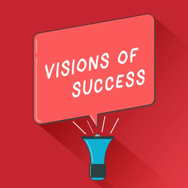 Escrevendo Uma Nota Mostrando Visions Success Foto Negócios Mostrando Clear — Fotografia de Stock