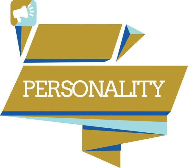 Word tekst intoetsen persoonlijkheid. Businessconcept voor kenmerken kwaliteiten vormen afzonderlijke onderscheidend — Stockfoto
