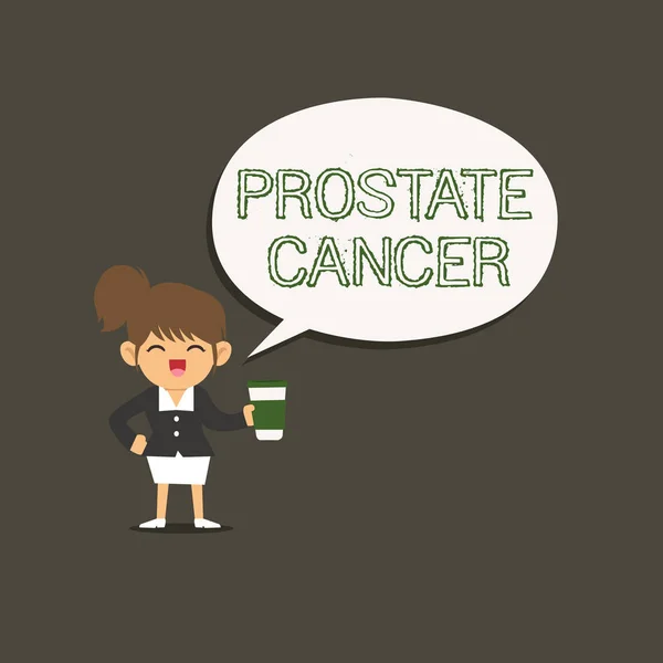 Ecriture conceptuelle montrant le cancer de la prostate. Photo d'affaires montrant le cancer qui se produit dans la glande du système reproducteur masculin — Photo