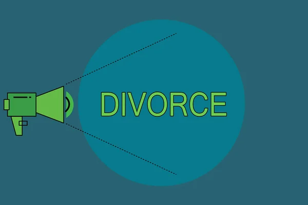 Texte écrit Divorce. Concept d'entreprise pour dissolution légale du mariage Séparation Désaccord — Photo