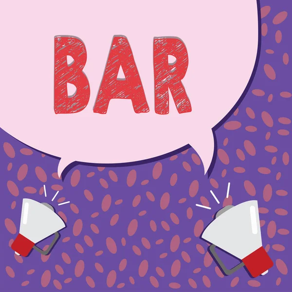 Het schrijven van nota tonen Bar. Zakelijke foto presentatie van Restaurant café waar drankjes en versnaperingen worden geserveerd — Stockfoto