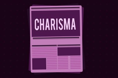 Kavramsal el karizma gösterilen yazma. Çekici çekicilik veya diğerlerinde bağlılık ilham çekicilik vitrine iş fotoğraf