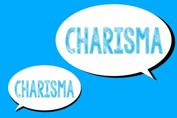 Szöveg írása karizma szó. Üzleti koncepció lenyűgöző vonzerejének és varázsa, hogy belélegez rajongás, a többiek — Stock Fotó