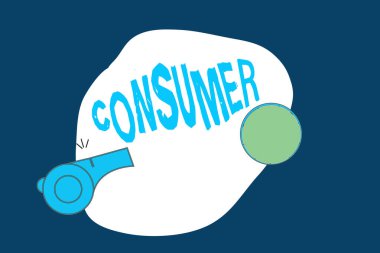 Kavramsal el tüketici gösterilen yazma. Kim mal ve hizmet demonstratingal kullanımı için satın gösteren iş fotoğraf metin