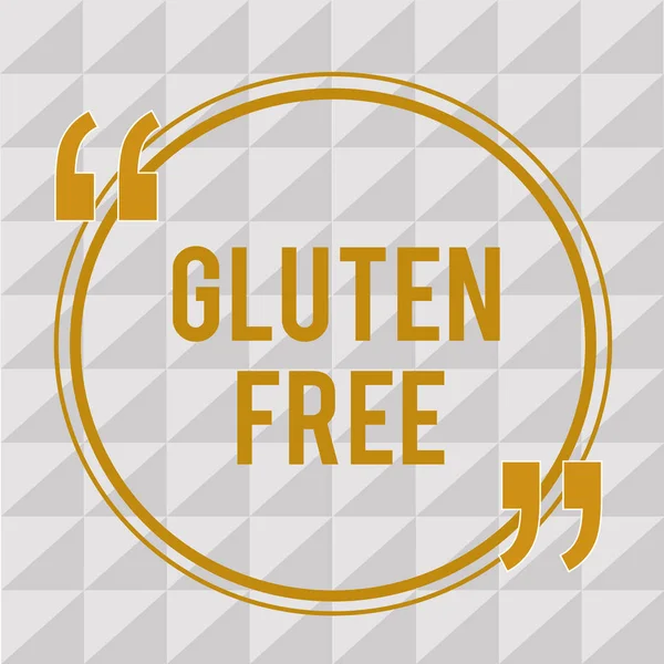 Handwriting text Gluten Free. Concept meaning Food and diet not containing protein found in grains and wheat