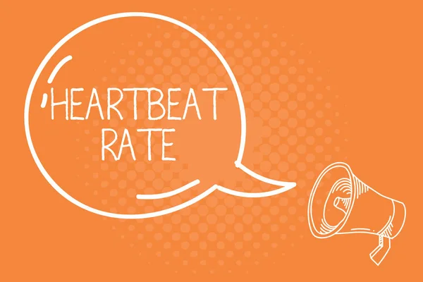 Texto manuscrito Heartbeat Rate. Concepto significado medido por número de veces que el corazón se contrae por minuto — Foto de Stock
