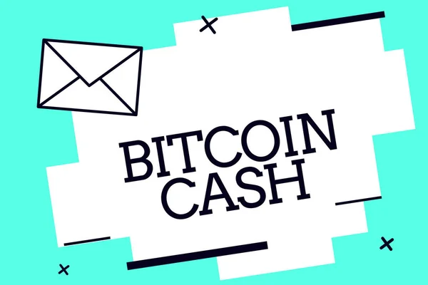 Manuscrito texto Bitcoin Cash. Conceito significado Tipo de criptomoeda Blockchain Negócio de dinheiro digital — Fotografia de Stock