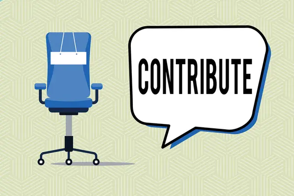 Het schrijven van nota Contribute weergegeven. Zakelijke foto presentatie geven om te helpen bereiken of bieden iets Help — Stockfoto