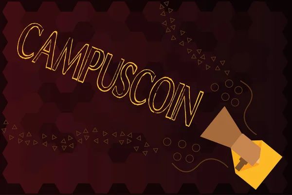 Текст почерку Campuscoin. Концепція, що означає Децентралізована криптовалюта, яку будуть використовувати студенти коледжу — стокове фото