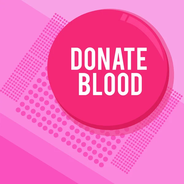 Word Writing Text Donate Blood Business Concept Refers Collection Blood — Stock Photo, Image