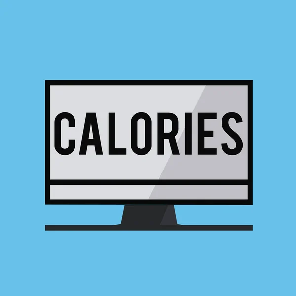 Signe texte montrant Calories. Photo conceptuelle Énergie libérée par la nourriture telle qu'elle est digérée par le corps huanalysis — Photo