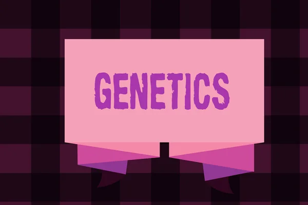 Zápis poznámky zobrazuje genetiky. Obchodní photo studia dědičnosti a variace zděděné vlastnosti — Stock fotografie