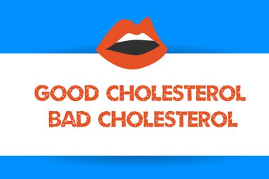 İyi kolesterol kötü kolesterol gösterilen Not yazma. Yediğimiz gıdalardan vitrine yağlar kandaki gel iş fotoğraf