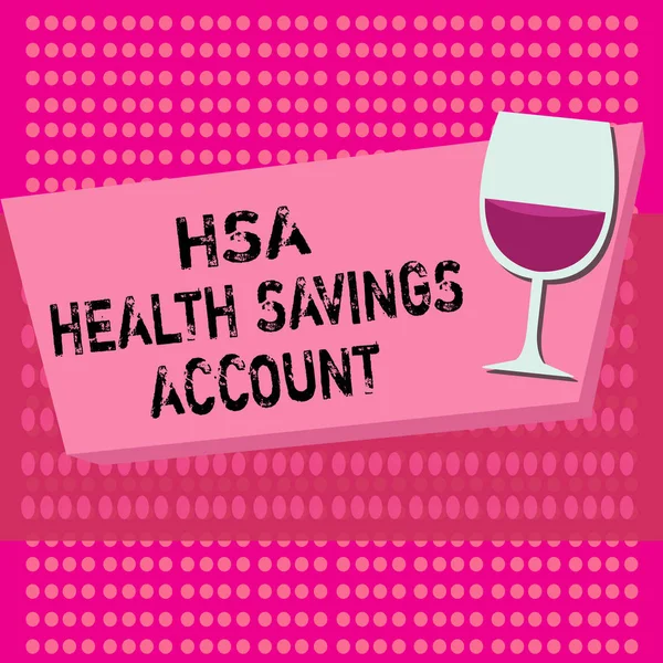 Signe texte montrant le compte d'épargne-santé Hsa. Photo conceptuelle Compléments on s est la couverture d'assurance actuelle — Photo