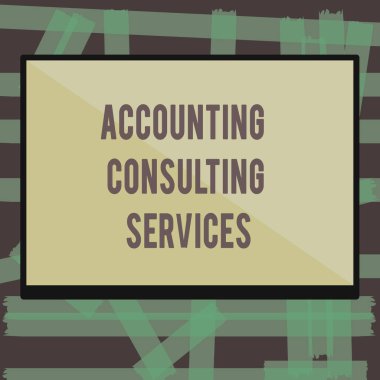 Muhasebe Danışmanlık Hizmetleri gösterilen Not yazma. Hazırlık ofperiodic mali tablolar vitrine iş fotoğraf