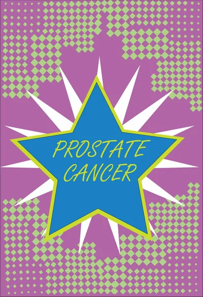 Note d'écriture montrant le cancer de la prostate. Photo d'affaires montrant le cancer qui se produit dans la glande du système reproducteur masculin — Photo