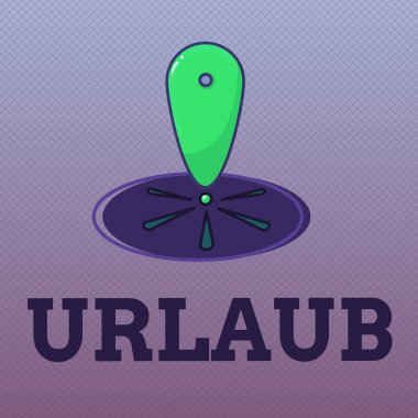 Word metin yazma Urlaub. İş kavramı için izin işten tatil tatil plaj eğleniyor