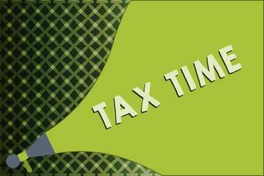 Vergi zamanı gösteren Not yazma. İşçi hükümeti iş fotoğraf vitrine zorunlu katkı devlet gelir vergileri