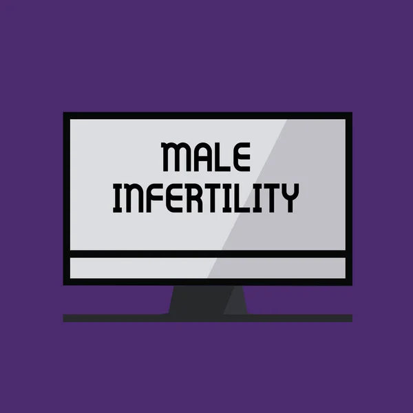 Escribiendo nota mostrando infertilidad masculina. Foto de negocios mostrando la incapacidad de un varón para causar el embarazo en un fértil — Foto de Stock