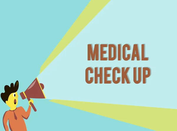 Texto escrito palavra Medical Check Up. Conceito de negócio para exame físico completo para testar o estado de saúde — Fotografia de Stock
