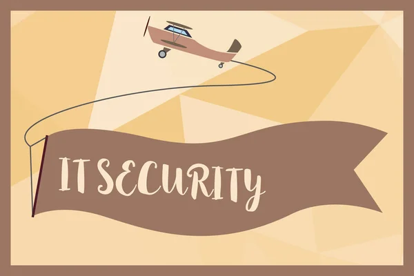 Schreiben Notiz zeigt es Sicherheit. Business-Foto zeigt den Schutz vernetzter Systeme vor Cyber-Angriffen — Stockfoto