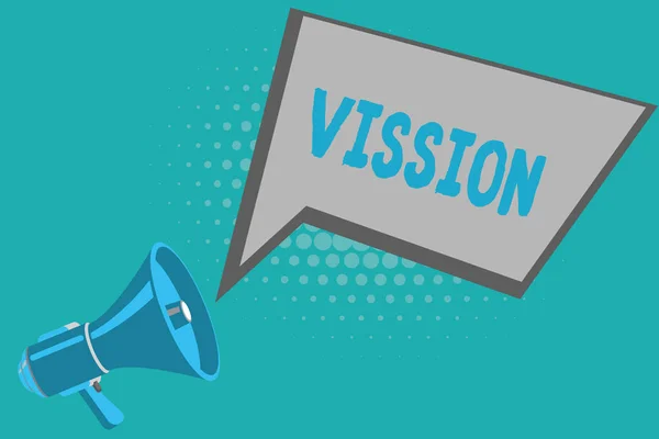 Una lettera che mostra Vission. Business photo showcase Essere in grado di vedere Obiettivo Ispirazione Pianificazione per il futuro — Foto Stock