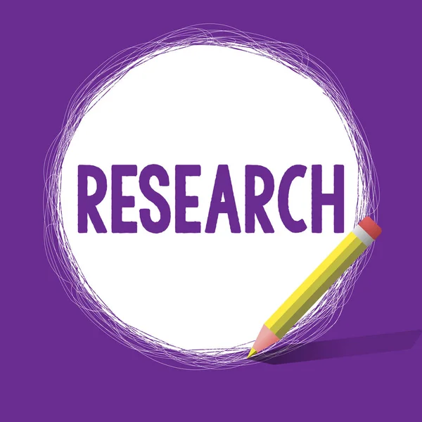 Textforschung. Geschäftskonzept zur systematischen Erforschung und Erforschung von Materialien und Quellen — Stockfoto