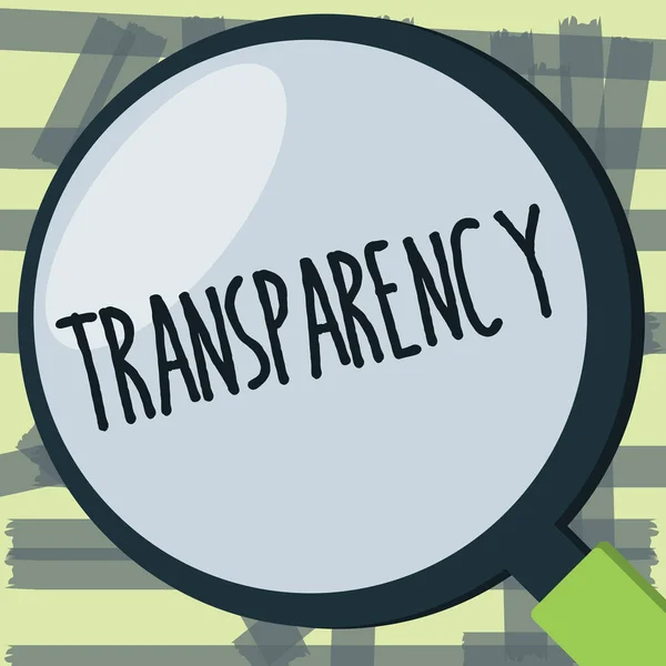 Writing Obs visar öppenhet. Företag foto skylta tillstånd att vara transparent klart uppenbara uppenbart genomskinlig — Stockfoto