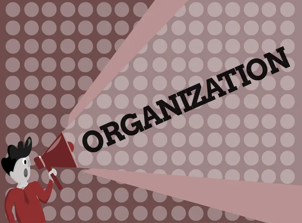 Writing Note Showing Organization Business Photo Showcasing Organized Group Showing — Stock Photo, Image