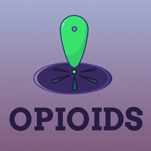 Word writing text Opioids. Business concept for Class of drugs that include the illegal heroin Opium poppy plant — Stock Photo, Image