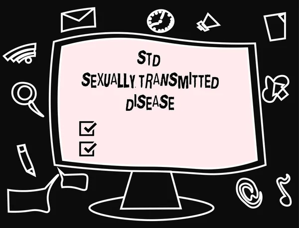 Signo de texto que muestra la enfermedad de transmisión sexual de Std. Foto conceptual Infección transmitida por relaciones sexuales — Foto de Stock