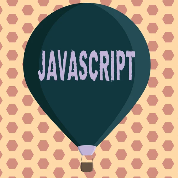Szöveg írása Javascript szó. Számítógép programozási nyelv interaktív hatások létrehozásához használt üzleti koncepció — Stock Fotó