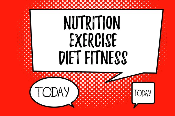 Word pisanie tekstu odżywianie ćwiczenia dieta Fitness. Koncepcja biznesowa dla zdrowego stylu życia waga strata analysisagement — Zdjęcie stockowe